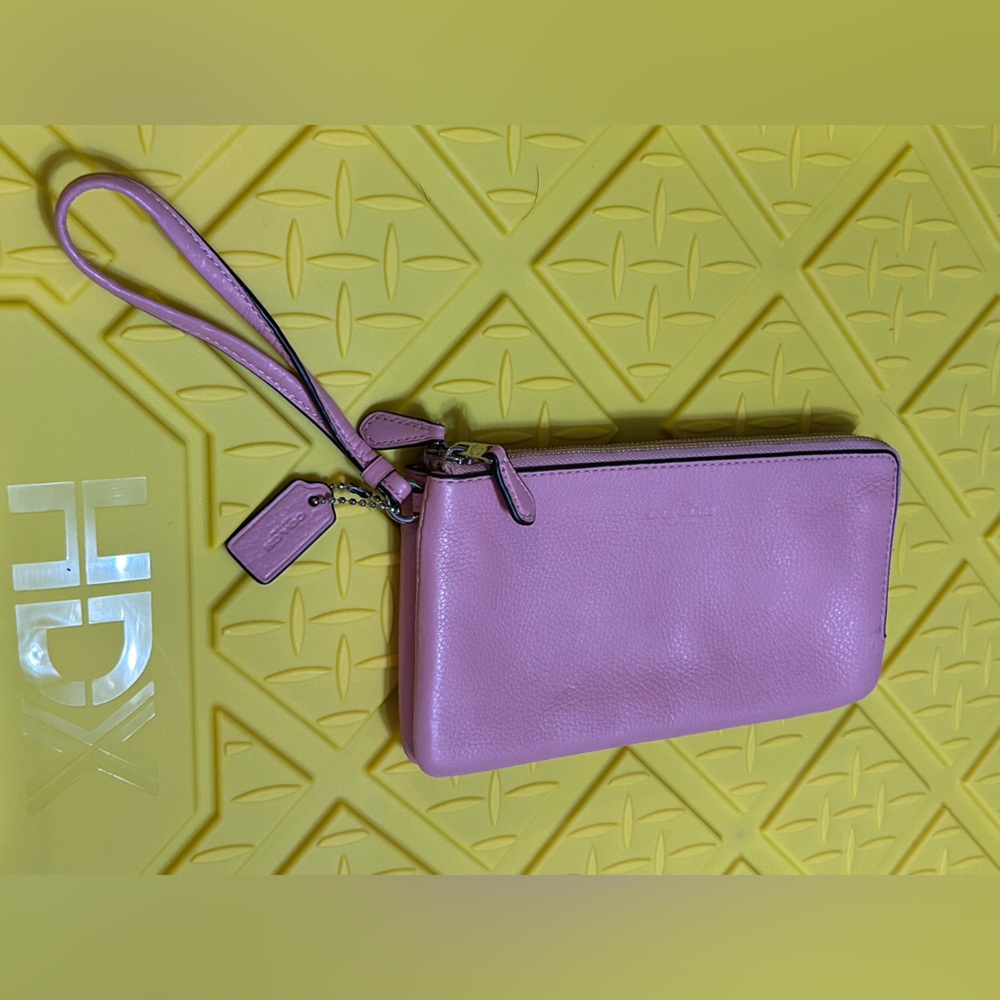 Coach Blush Leather Wristlet